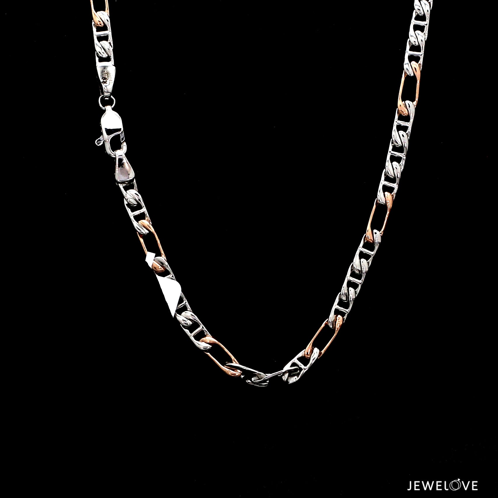 3.5mm Platinum Rose Gold Link Chain for Men JL PT CH 1349