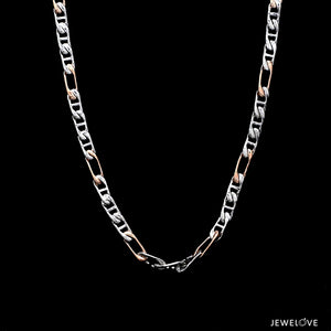 3.5mm Platinum Rose Gold Link Chain for Men JL PT CH 1349