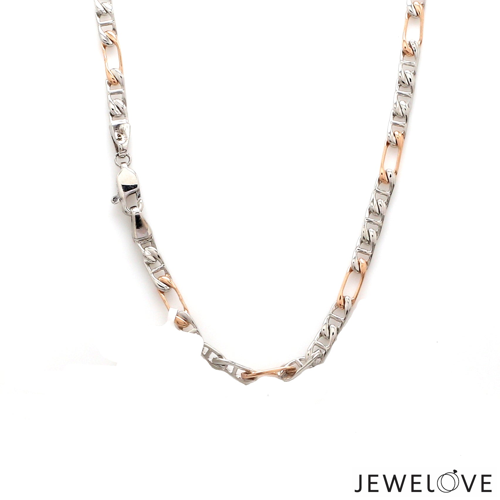 3.5mm Platinum Rose Gold Link Chain for Men JL PT CH 1349