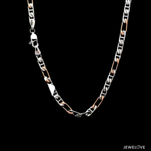 3.5mm Platinum Rose Gold Link Chain for Men JL PT CH 1349