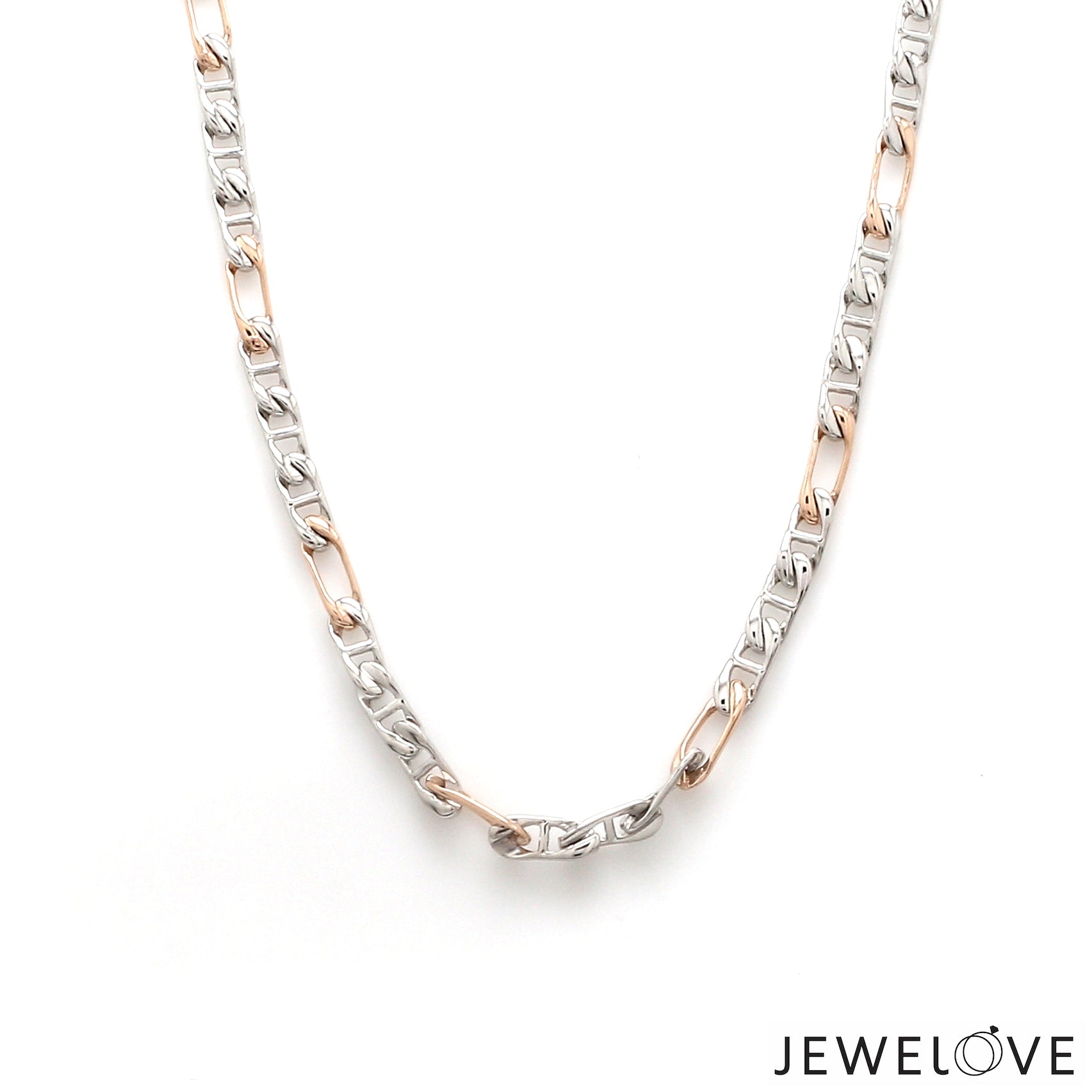 3.5mm Platinum Rose Gold Link Chain for Men JL PT CH 1349