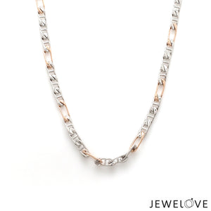 3.5mm Platinum Rose Gold Link Chain for Men JL PT CH 1349