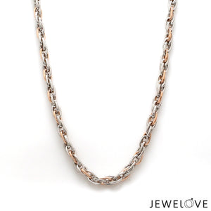 4.25mm Platinum Rose Gold Link Chain for Men JL PT CH 1350