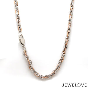 4.25mm Platinum Rose Gold Link Chain for Men JL PT CH 1350