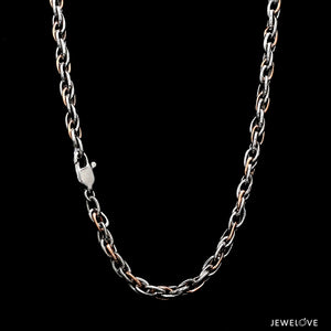 4.25mm Platinum Rose Gold Link Chain for Men JL PT CH 1350