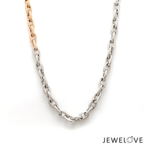 Men of Platinum | 4.75mm Platinum Rose Gold Heavy Cable Chain for Men JL PT CH 1351