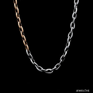 Men of Platinum | 4.75mm Platinum Rose Gold Heavy Cable Chain for Men JL PT CH 1351