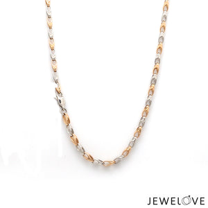 2.5mm Japanese Platinum Rose Gold Chain for Men JL PT CH 658R   Jewelove.US