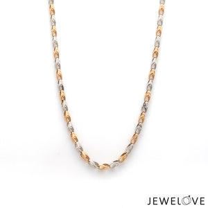 2.5mm Japanese Platinum Rose Gold Chain for Men JL PT CH 658R   Jewelove.US