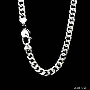 Unique Japanese 7.25mm Cuban Platinum Chain for Men JL PT CH 968-A