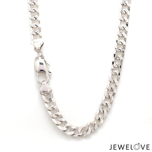 Unique Japanese 7.25mm Cuban Platinum Chain for Men JL PT CH 968-A