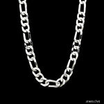 Load image into Gallery viewer, 7.75mm Japanese Figaro Platinum Sachin Chain with Diamond Cutting for Men JL PT CH 979-A
