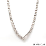 Load image into Gallery viewer, 5mm Japanese Platinum Curb Chain for Men JL PT CH 980-A
