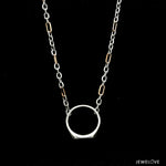 Load image into Gallery viewer, Men of Platinum | 18K Rose Gold with Black Enamel Chain with Ring Pendant for Men JL PT CH MSD 101
