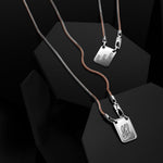 Load image into Gallery viewer, Men of Platinum | 18K Rose Gold Pendant with Double Side Chain for Men JL PT CH MSD 102
