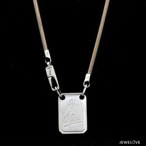 Men of Platinum | 18K Rose Gold Pendant with Double Side Chain for Men JL PT CH MSD 102