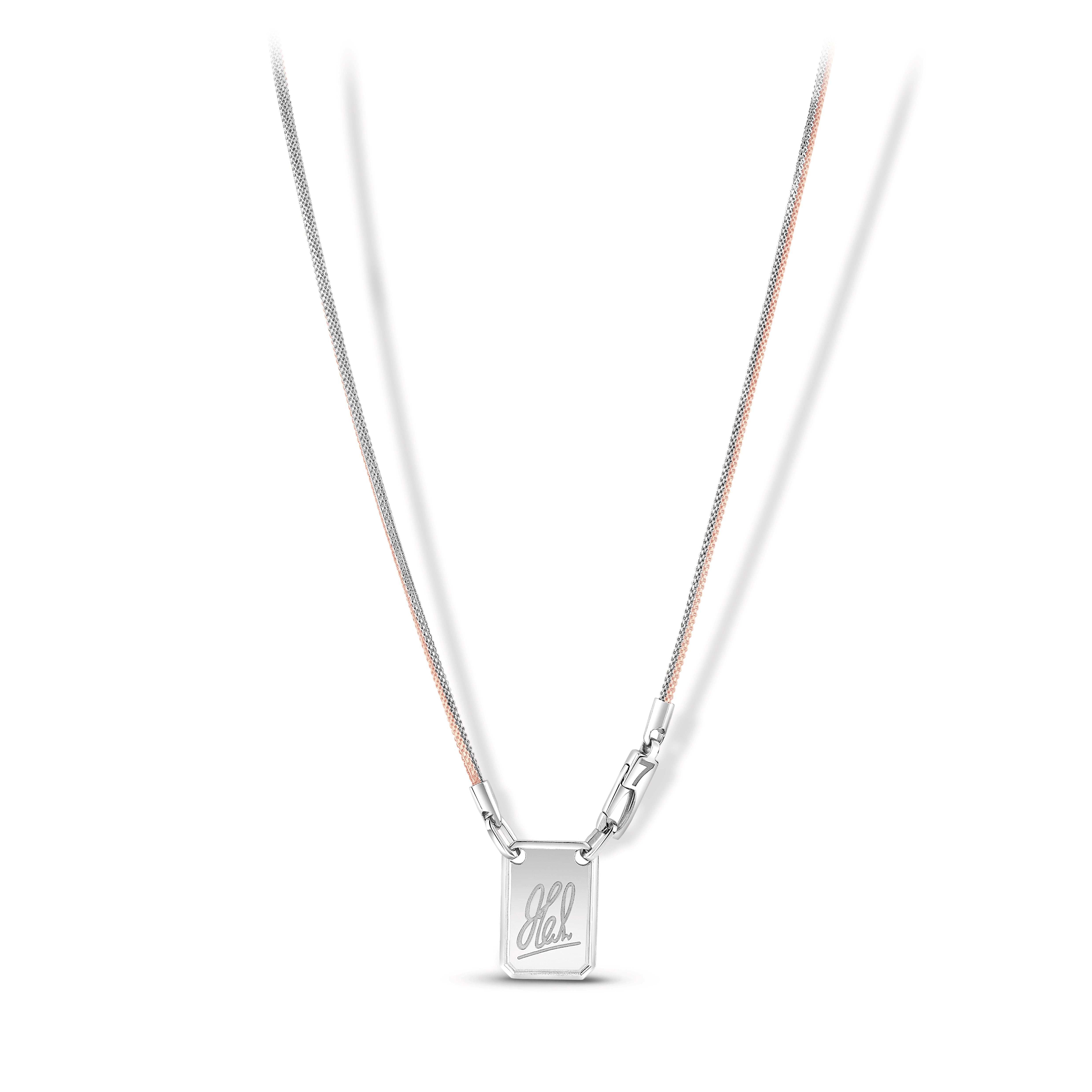 Men of Platinum | 18K Rose Gold Pendant with Double Side Chain for Men JL PT CH MSD 102