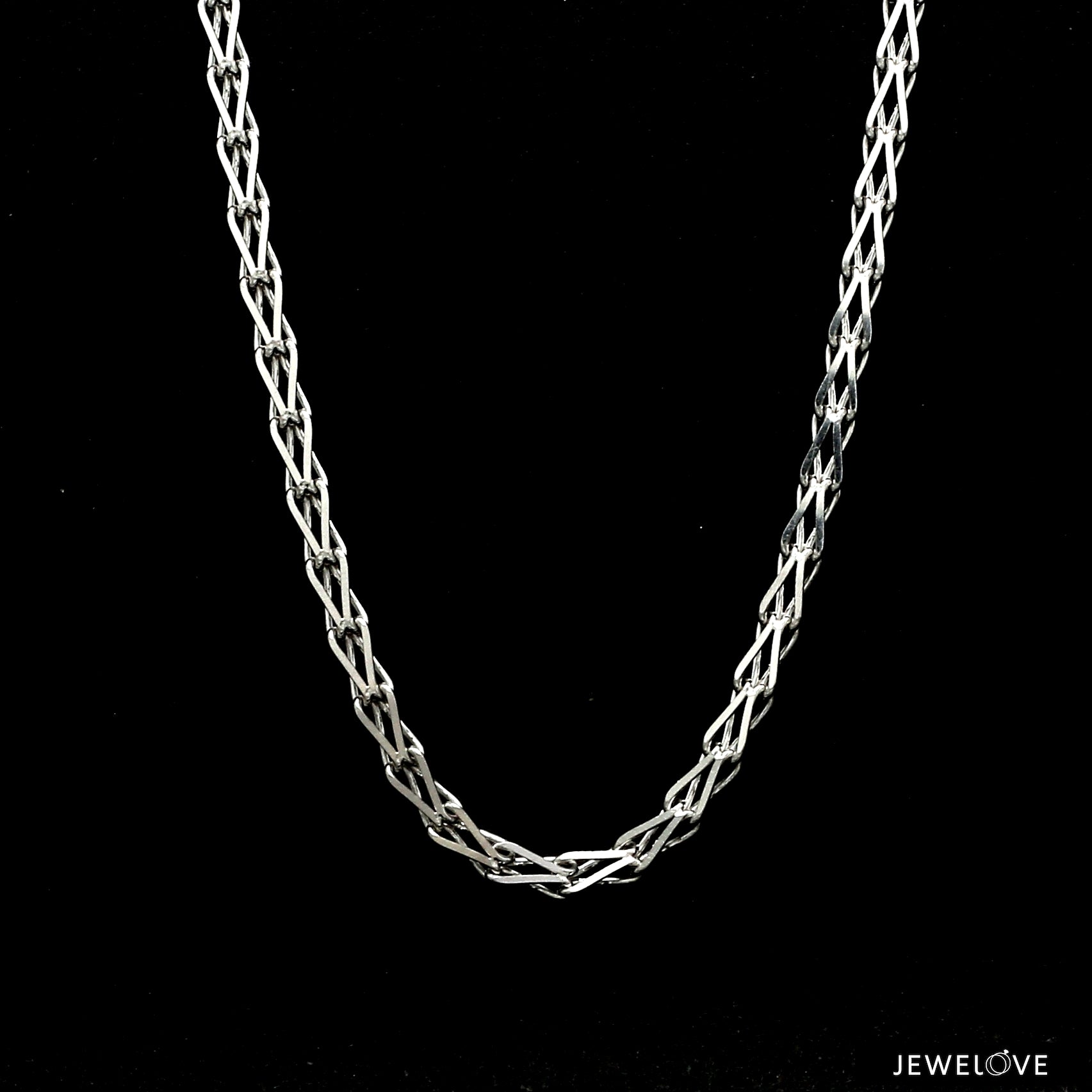 Men of Platinum | with Black Enamel Chain for Men JL PT CH MSD 104