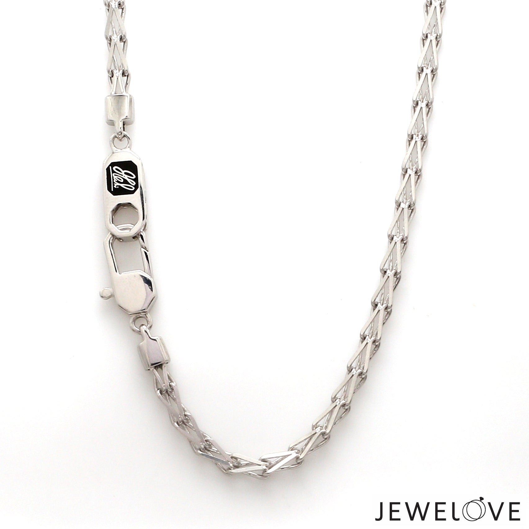 Men of Platinum | with Black Enamel Chain for Men JL PT CH MSD 104