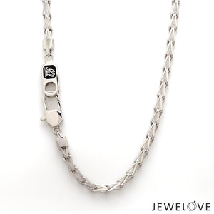 Men of Platinum | with Black Enamel Chain for Men JL PT CH MSD 104