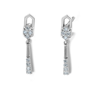 Evara Platinum Diamond Earrings for Women JL PT E 315   Jewelove.US