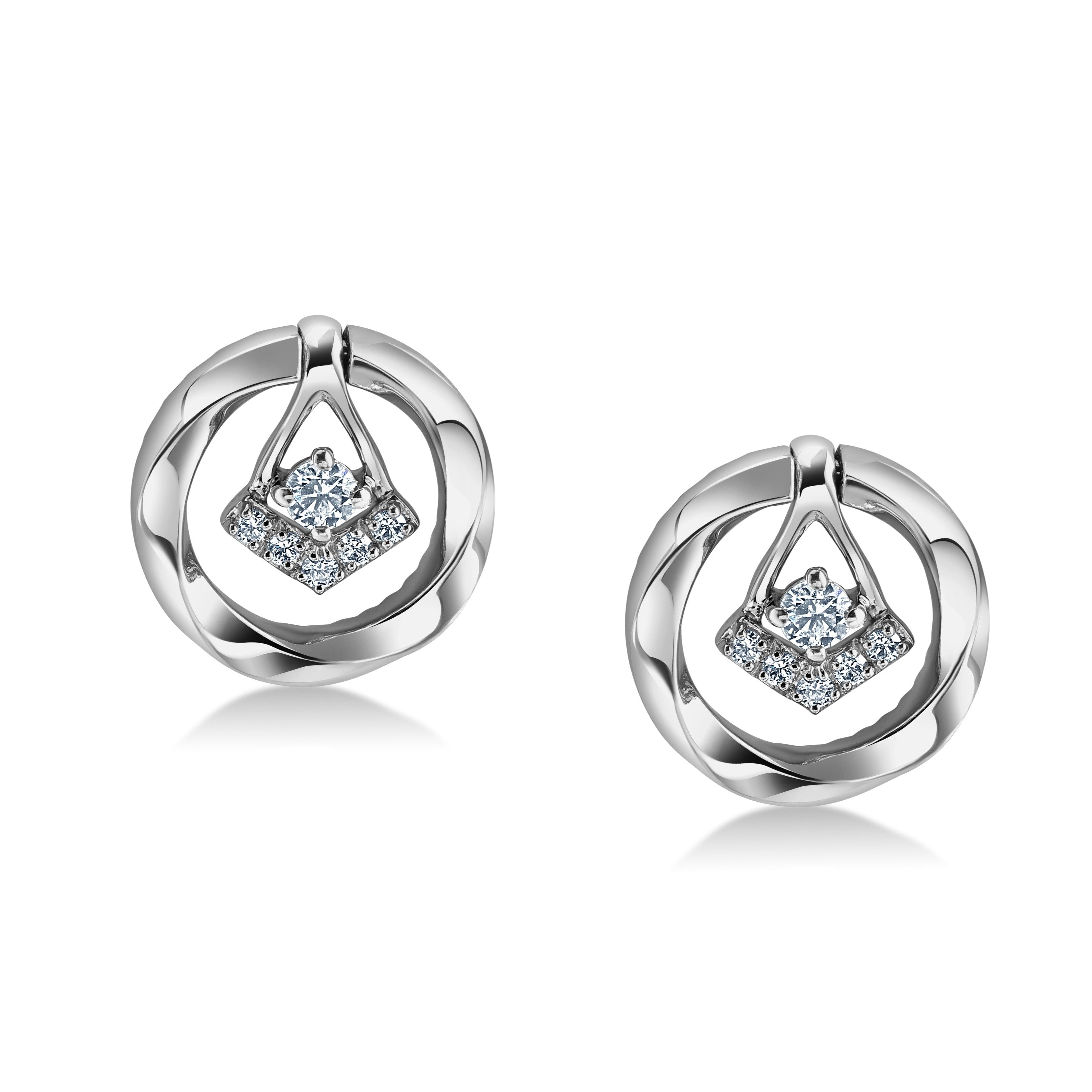 Sterling Silver Cubic Zirconia Dancing Diamond Drop Earrings – Zamels