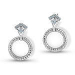 Load image into Gallery viewer, Evara Platinum Diamond Earrings with Two Different Looks JL PT E 316   Jewelove.US
