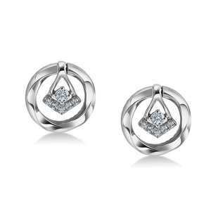 Evara Platinum Diamond Earrings with Two Different Looks JL PT E 316   Jewelove.US