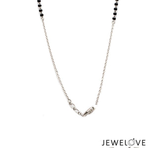 Platinum Diamond Mangalsutra Pendant & Diamond cut Balls with Cable Chain JL PT MS 103   Jewelove.US