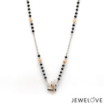 Load image into Gallery viewer, Platinum Rose Gold Diamond Mangalsutra Pendant Cable Chain JL PT MS 107   Jewelove.US
