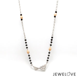 Platinum Rose Gold Diamond Mangalsutra Pendant Chain JL PT MS 109   Jewelove.US