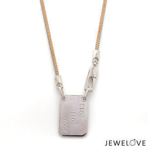 Men of Platinum | 18K Rose Gold Pendant with Double Side Chain for Men JL PT CH MSD 102