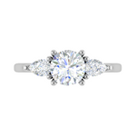 Load image into Gallery viewer, 30-Pointer Solitaire Pear Diamonds Accents Platinum Ring JL PT R3 RD 124-C   Jewelove.US
