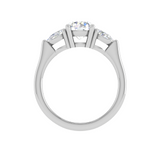 Load image into Gallery viewer, 70-Pointer Solitaire Pear Diamonds Accents Platinum Ring JL PT R3 RD 124-A   Jewelove.US
