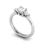 Load image into Gallery viewer, 70-Pointer Solitaire Pear Cut Diamonds Accents Platinum Ring JL PT R3 RD 157-B   Jewelove.US
