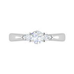 Load image into Gallery viewer, 70-Pointer Solitaire Pear Cut Diamonds Accents Platinum Ring JL PT R3 RD 170-B   Jewelove.US
