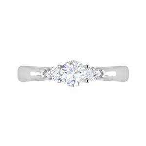 70-Pointer Solitaire Pear Cut Diamonds Accents Platinum Ring JL PT R3 RD 170-B   Jewelove.US