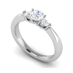 Load image into Gallery viewer, 70-Pointer Solitaire Pear Cut Diamonds Accents Platinum Ring JL PT R3 RD 170-B   Jewelove.US
