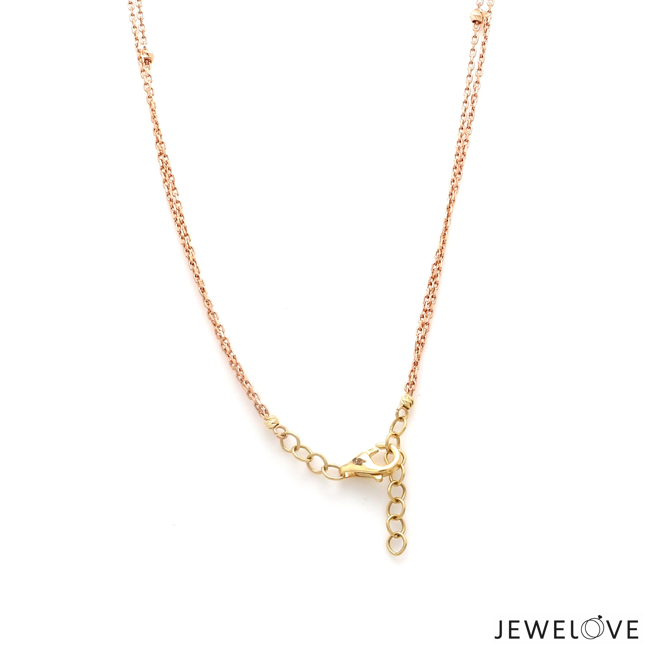 Designer 18K Rose & Yellow Gold Necklace Set JL AU NE 08   Jewelove.US