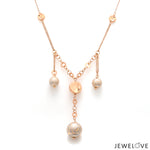 Load image into Gallery viewer, Designer 18K Rose Gold Diamond Cut Balls Necklace Set JL AU NE 09   Jewelove.US
