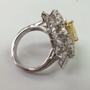 Natural Fancy Color Yellow Diamond Designer Solitaire Ring SKU 14   Jewelove