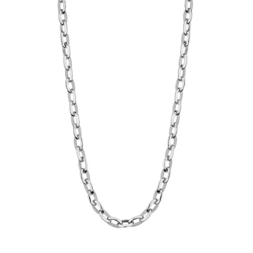 Oval Links Platinum Chain JL PT CH 839   Jewelove.US