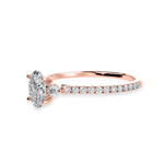 Load image into Gallery viewer, 30-Pointer Oval Cut Solitaire Diamond Accents Shank 18K Rose Gold Ring JL AU 1244R   Jewelove.US
