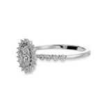 Load image into Gallery viewer, 70-Pointer Oval Cut Solitaire Halo Diamond Shank Platinum Ring JL PT 1252-B   Jewelove.US
