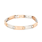 Load image into Gallery viewer, Platinum &amp; Rose Gold Bracelet for Men JL PTB 1058
