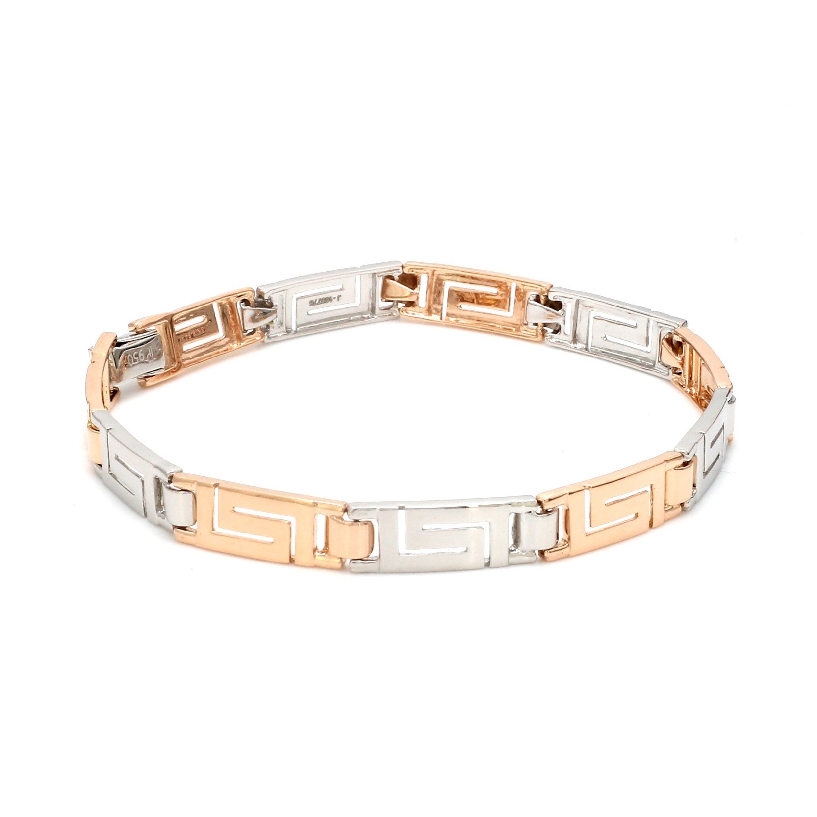 Platinum & Rose Gold Bracelet for Men JL PTB 1058