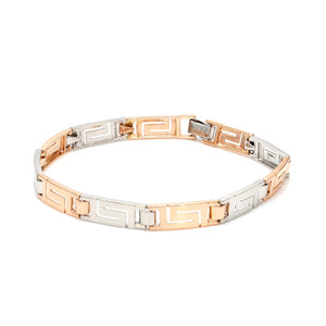 Platinum & Rose Gold Bracelet for Men JL PTB 1058