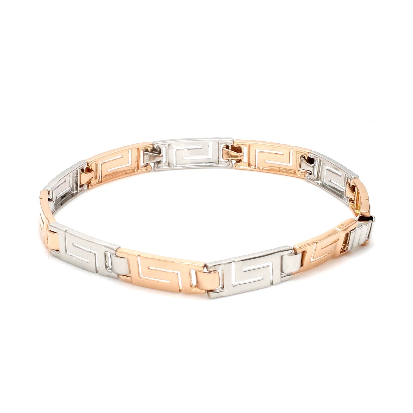 Platinum & Rose Gold Bracelet for Men JL PTB 1058