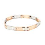 Load image into Gallery viewer, Platinum &amp; Rose Gold Bracelet for Men JL PTB 1058
