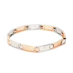 Platinum & Rose Gold Bracelet for Men JL PTB 1058